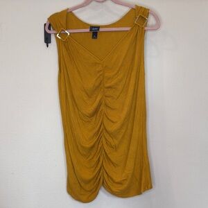 Daytrip Mustard Draped tank top XL